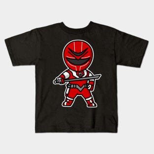 Red Mask Hikari Sentai Maskman Super Sentai Chibi Kawaii Kids T-Shirt